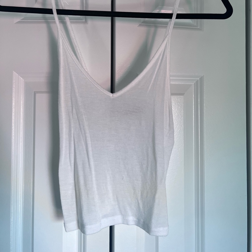 Brandy Melville White Crop Top - one size